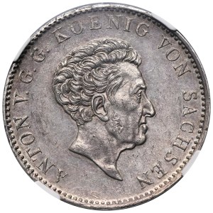 Germany, Kingdom of Saxony, Anthony I, Thaler Dresden 1832 S - NGC MS62