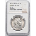 Germany, Kingdom of Bavaria, Ludwig II, Thaler Munich 1871 - NGC MS63