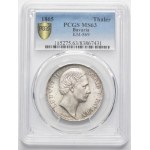 Allemagne, Royaume de Bavière, Louis II, thaler de Munich 1865 - PCGS MS63