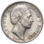 Allemagne, Royaume de Bavière, Louis II, thaler de Munich 1865 - PCGS MS63