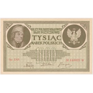 1,000 marks 1919 - Ser. ZAB - RARER VARIETY