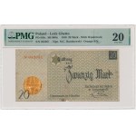 20 Mark 1940 - no. 1 with watermark - PMG 20 - RARE