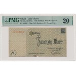20 Mark 1940 - no. 1 with watermark - PMG 20 - RARE