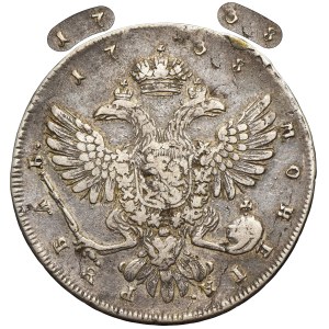 Russia, Anna, Rouble Petersburg 1738 СПБ