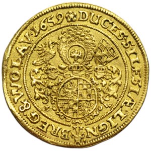 Silesia, Duchy of Liegnitz-Brieg-Wohlau, Georg III, Ludwig IV, Christian, Ducat Brieg 1659