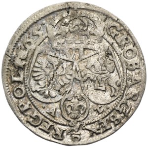 Jan II Kazimierz, Szóstak Bydgoszcz 1665 AT