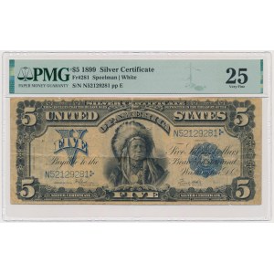 USA, Silver Certificate, 5 Dollars 1899 - Speelman & White - PMG 25