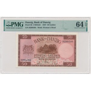 Danzig, 50 Gulden 1937 - H - PMG 64 EPQ