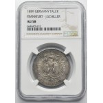 Germany, City of Frankfurt, Thaler 1859 - Friedrich Schiller - NGC AU58