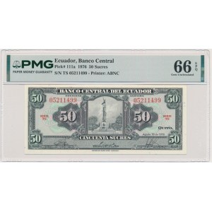 Ecuador, 50 Sucres 1976 - PMG 66 EPQ