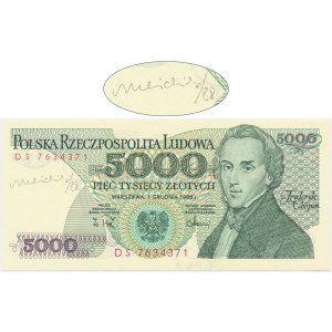 5.000 złotych 1988 - DS - z autografem A.Heidricha