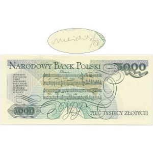5.000 złotych 1988 - DS - z autografem A.Heidricha
