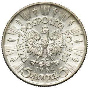 Pilsudski, 5 zlotys 1934