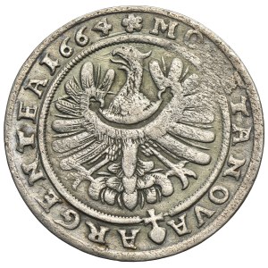 Slezsko, knížectví legnicko-brzesko-wołowskie, Krystian Wołowski, 15 Krajcarów Brzeg 1664 - CHRSTIAN chyba