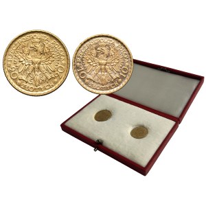 Set, 10 and 20 zlotys 1925 Chrobry (2 pieces).