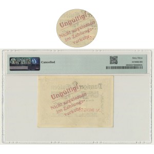 Danzig, 2 Gulden 1923 - October - AK initials - PMG 63