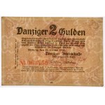 Danzig, 2 Gulden 1923 - October - AK initials - PMG 63