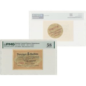 Danzig, 5 Gulden 1923 - October - PMG 58 - SCARCE