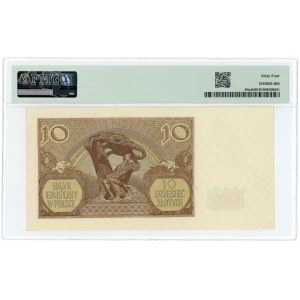 10 złotych 1940 - seria N. - PMG 64 Contemporary Counterfeit