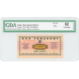 PEWEX - 2 centy 1969 - seria Eo - GDA 62 EPQ
