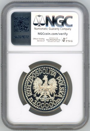 100,000 zl 1994 - 50th anniversary of the Warsaw Uprising - NGC PF 68 ULTRA CAMEO