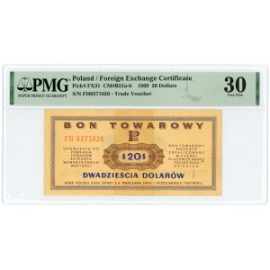 PEWEX - 20 dolarów 1969 - seria FH - PMG 30