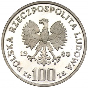 100 złotych 1980 Ochrona środowiska, Głuszce PRÓBA Srebro