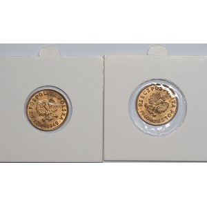 PRL, 5 groszy 1949, brąz, zestaw 2 sztuk monet