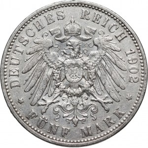 Germany, Prussia, Wilhelm II, 5 Mark 1902 A, Berlin