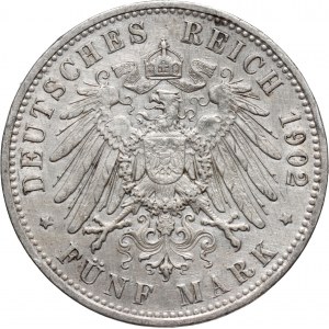Germany, Prussia, Wilhelm II, 5 Mark 1902 A, Berlin