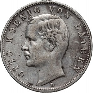 Germany, Bavaria, Otto, 5 Mark 1898 D, Munich
