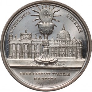 Vatican, 1929 medal, Pius XI, Concordat with Italy