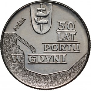 PRL, 10 złotych 1972, Port w Gdyni, PRÓBA, nikiel (piaskowe wybrzeże)