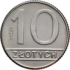 People's Republic of Poland, 10 zloty 1989, SAMPLE, nickel, inscription sample to the edge of the one.