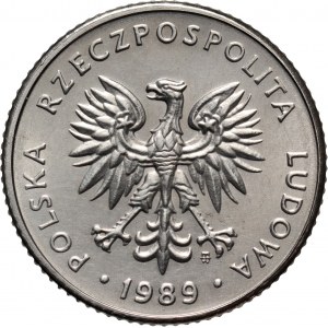PRL, 10 złotych 1989, PRÓBA, nikiel, napis próba do krawędzi jedynki