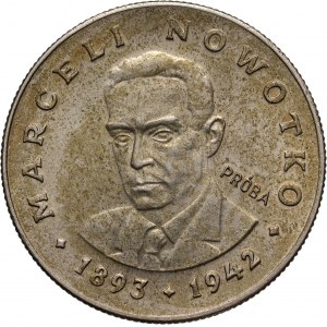 République populaire de Pologne, 20 zlotys 1974, Marceli Nowotko, PRÓBA, cupro-nickel