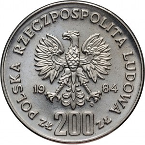 People's Republic of Poland, 200 gold 1984, Games of the XXIII Olympiad Los Angeles, SAMPLE, nickel