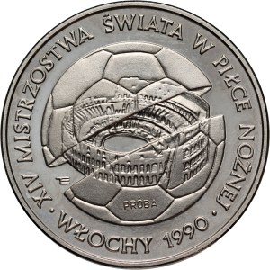 PRL, 500 złotych 1988, XIV Mistrzostwa Świata w Piłce Nożnej - Włochy '90, PRÓBA, nikiel