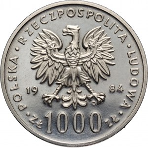 People's Republic of Poland, 1000 gold 1984, Swan, SAMPLE, nickel
