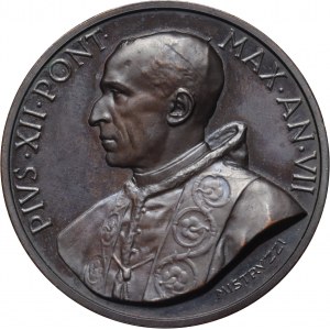 Vatican, 1946 medal, Pius XII, Good Samaritan