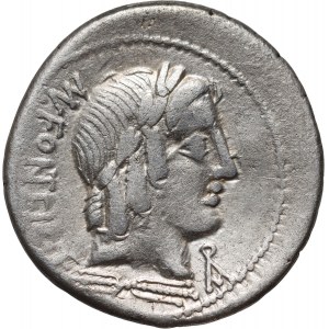 Roman Republic, Mn. Fonteius 85 BC, Denarius, Rome
