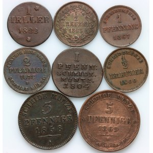 Germany, 19th century coin set, (8 pieces)