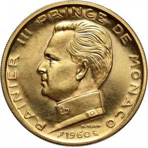 Monaco, Rainien III, 5 Francs 1960, ESSAI