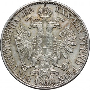 Austria, Franz Joseph I, Thaler 1860 A, Vienna