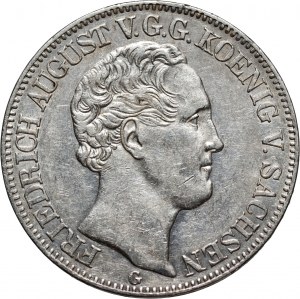 Nemecko, Sasko, Frederick August II, 1843 G thaler, Dresden