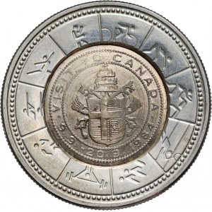 Canada, Elizabeth II, Dollar 1978, Commonwealth Games, countermark - Papal Visit 1984