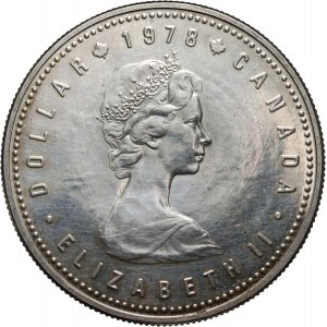 Canada, Elizabeth II, Dollar 1978, Commonwealth Games, countermark - Papal Visit 1984