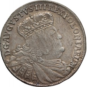 Auguste III, deux zlotys (8 grosze) 1753 CE, Leipzig, 8 GR