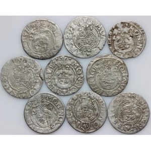 Occupation suédoise, Gustav II Adolphus, 17e siècle Ensemble de demi-pistes, (9 pièces)