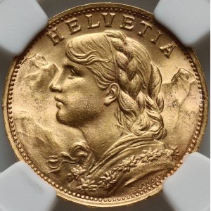 Switzerland, 20 Francs 1927 B, Bern